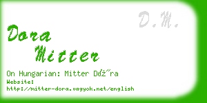 dora mitter business card